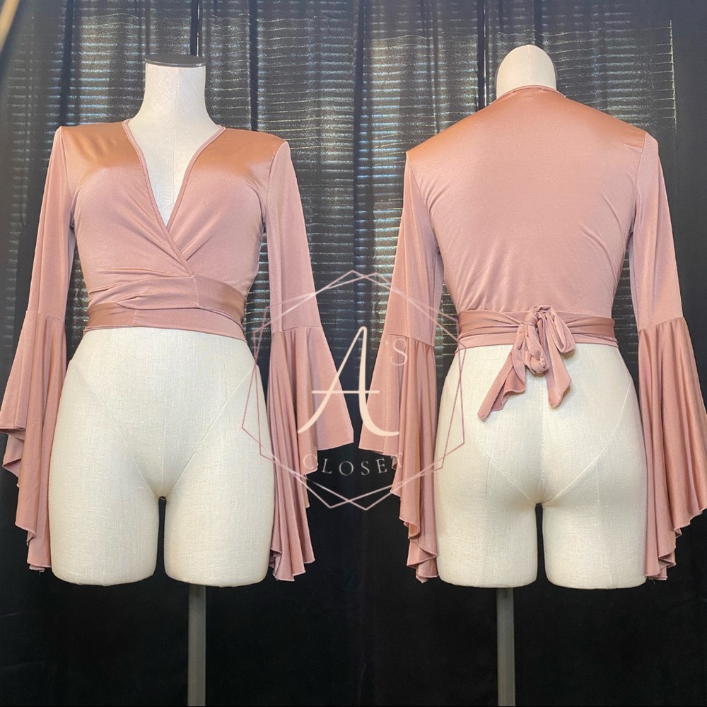 Wrap Crop Top Blouse